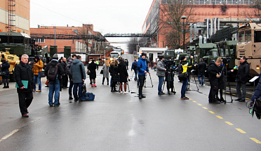 Russian journalists visited Minsk wheel tractor plant