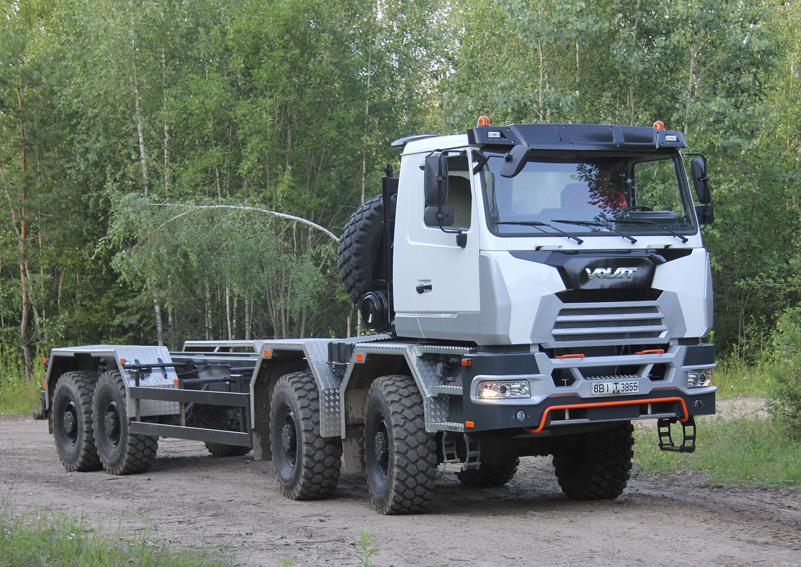 Minsk Wheel Tractor Plant has delivered a brand-new MZKT-750004-10 chassis Minsk Wheel Tractor Plant has delivered a brand-new MZKT-750004-10 chassis