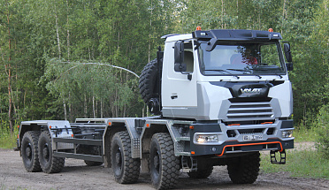 Minsk Wheel Tractor Plant has delivered a brand-new MZKT-750004-10 chassis 