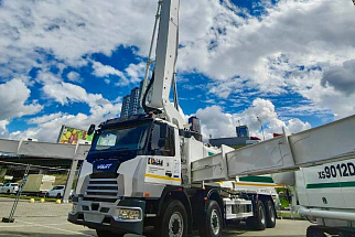 Автобетононасос XCMG XS62 на шасси VOLAT представлен на CTT Expo-2026 в Крокусе
